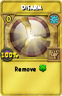 Wizard101 Ice spell card: Disarm, Spell ID 13508
