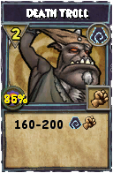 Wizard101 Shadow spell card: Death Troll, Spell ID 13517