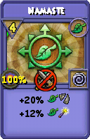 Wizard101 Life spell card: Namaste, Spell ID 13527
