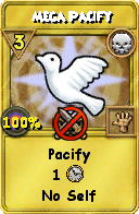 Wizard101 Death spell card: Mega Pacify, Spell ID 13540
