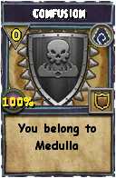 Wizard101 Shadow spell card: Confusion, Spell ID 13549