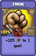 Wizard101 Sun spell card: Strong, Spell ID 13558