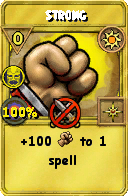 Wizard101 Sun spell card: Strong, Spell ID 13571