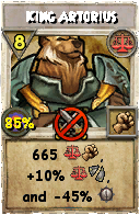 Wizard101 Balance spell card: King Artorius, Spell ID 13573