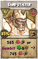 Wizard101 Balance spell card: Sand Stalker, Spell ID 13588