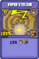 Wizard101 Storm spell card: Super Cyclone, Spell ID 13591