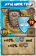 Wizard101 Balance spell card: Avalanche Trap, Spell ID 13592