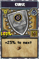 Wizard101 Shadow spell card: Curse, Spell ID 13600