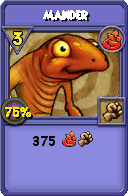 Wizard101 Fire spell card: Mander, Spell ID 13601