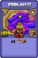 Wizard101 Storm spell card: Storm Assist, Spell ID 13628