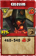 Wizard101 Fire spell card: Colossus, Spell ID 13644