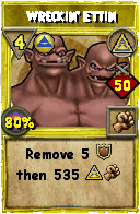 Wizard101 Myth spell card: Wreckin' Ettin, Spell ID 13659