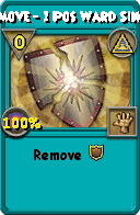 Wizard101 Myth spell card: Remove - 1 Pos Ward Single, Spell ID 13674