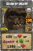 Wizard101 Death spell card: Scion of Death, Spell ID 13676