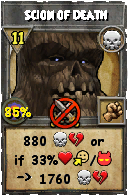 Wizard101 Death spell card: Scion of Death, Spell ID 13690
