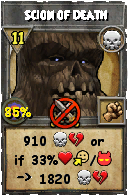 Wizard101 Death spell card: Scion of Death, Spell ID 13691