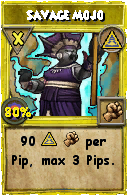 Wizard101 Myth spell card: Savage Mojo, Spell ID 13697