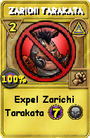 Wizard101 Myth spell card: Zarichi Tarakata, Spell ID 13701