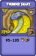Wizard101 Storm spell card: Thunder Snake, Spell ID 13716