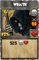 Wizard101 Death spell card: Wraith, Spell ID 13725