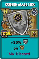 Wizard101 Shadow spell card: Cursed Mass Hex, Spell ID 13735