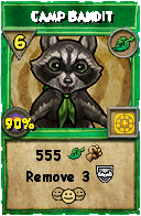 Wizard101 Life spell card: Camp Bandit, Spell ID 13744