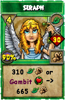 Wizard101 Life spell card: Seraph, Spell ID 13747