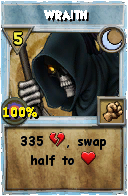 Wizard101 Moon spell card: Wraith, Spell ID 13749