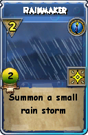 Wizard101 Cantrips spell card: Rainmaker, Spell ID 13761