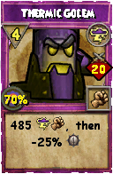 Wizard101 Storm spell card: Thermic Golem, Spell ID 13765
