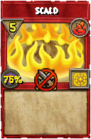 Wizard101 Fire spell card: Scald, Spell ID 13776