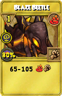 Wizard101 Fire spell card: Blaze Beetle, Spell ID 13777