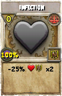 Wizard101 Balance spell card: Infection, Spell ID 13779