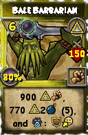 Wizard101 Myth spell card: Bale Barbarian, Spell ID 13781