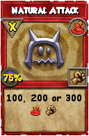 Wizard101 Fire spell card: Natural Attack, Spell ID 13783