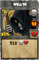 Wizard101 Death spell card: Wraith, Spell ID 13786