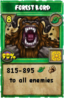 Wizard101 Life spell card: Forest Lord, Spell ID 13797