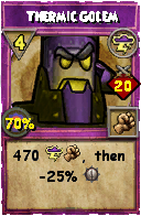 Wizard101 Storm spell card: Thermic Golem, Spell ID 13799