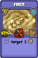 Wizard101 Ice spell card: Freeze, Spell ID 13816