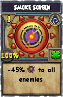 Wizard101 Shadow spell card: Smoke Screen, Spell ID 13818
