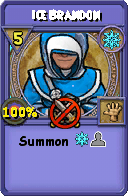 Wizard101 Ice spell card: Ice Brandon, Spell ID 13819