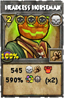 Wizard101 Death spell card: Headless Horseman, Spell ID 13832
