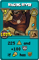 Wizard101 Myth spell card: Raging River, Spell ID 13836