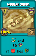 Wizard101 Storm spell card: Neural Shock, Spell ID 13841