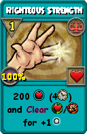 Wizard101 Balance spell card: Righteous Strength, Spell ID 13842