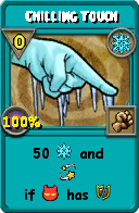 Wizard101 Ice spell card: Chilling Touch, Spell ID 13846