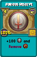 Wizard101 Storm spell card: Furious Resolve, Spell ID 13853