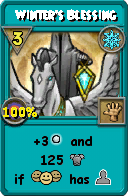 Wizard101 Ice spell card: Winter's Blessing, Spell ID 13855