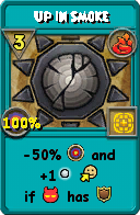 Wizard101 Fire spell card: Up in Smoke, Spell ID 13863