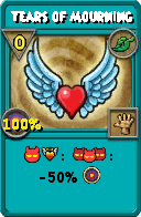 Wizard101 Life spell card: Tears of Mourning, Spell ID 13869